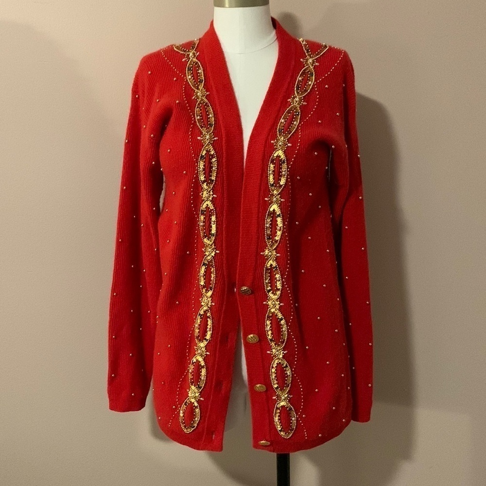 MARISA Christina Collection Red Women Sweater Red Size S- Great Condition